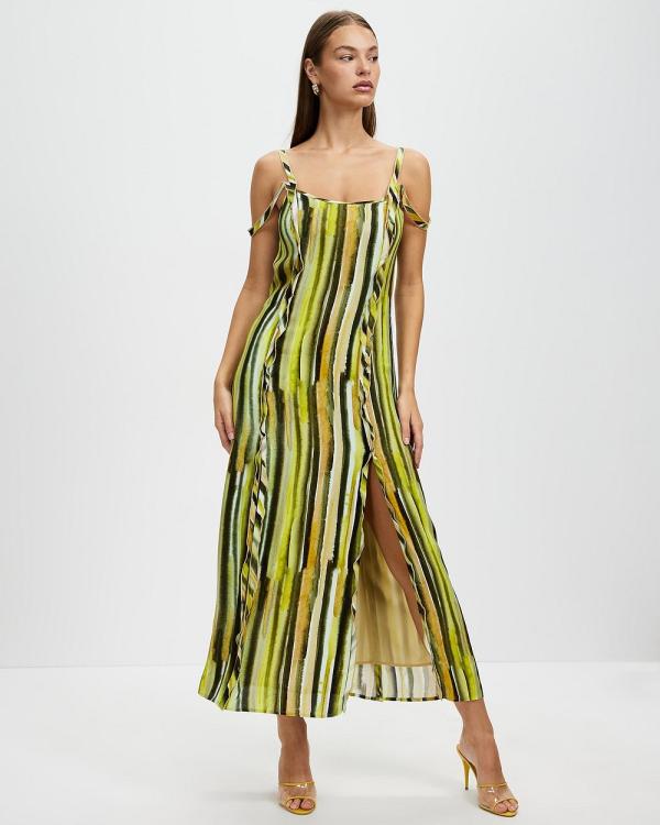 Third Form - Stroke Frill Slip Dress - Dresses (Brush Strokes) Stroke Frill Slip Dress