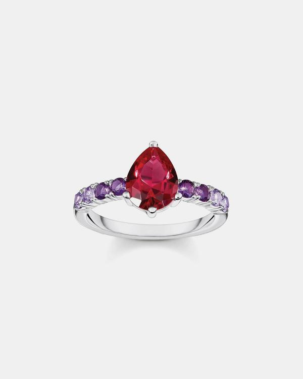 THOMAS SABO - Heritage Glam Solitaire Ring with Colourful Stones - Jewellery (Silver) Heritage Glam Solitaire Ring with Colourful Stones