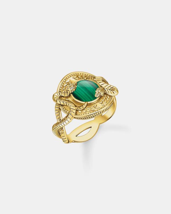 THOMAS SABO - Serpent Green Gold Ring - Jewellery (Gold) Serpent Green Gold Ring