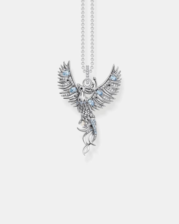 THOMAS SABO - Silver Necklace with Phoenix Pendant and Colourful Stones - Jewellery (Silver) Silver Necklace with Phoenix Pendant and Colourful Stones
