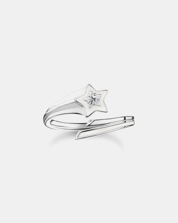 THOMAS SABO - Star Ring with White Stones - Jewellery (Silver) Star Ring with White Stones