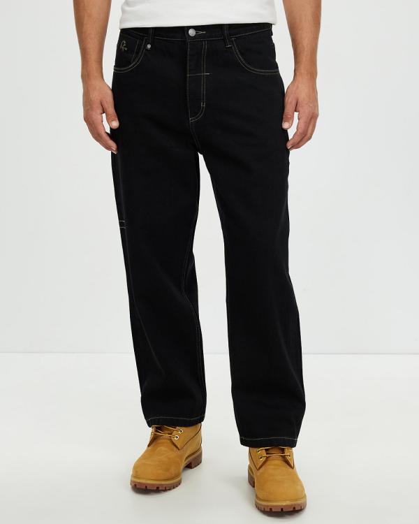 Thrills - Big Slacker Disorder Embroidered Denim Jeans - Jeans (Black Rinse) Big Slacker Disorder Embroidered Denim Jeans