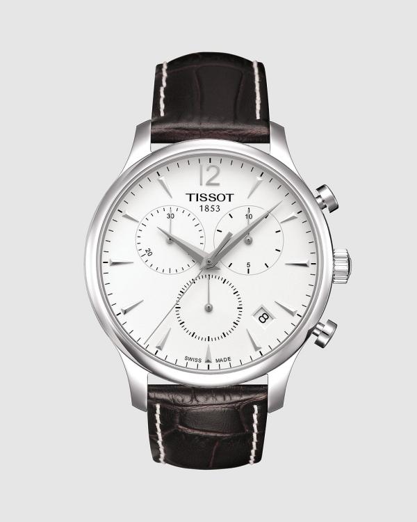 Tissot - Tradition Chronograph - Watches (Silver & Brown) Tradition Chronograph