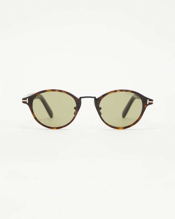 Tom Ford - FT1050 D - Sunglasses (Dark Havana & Green) FT1050-D