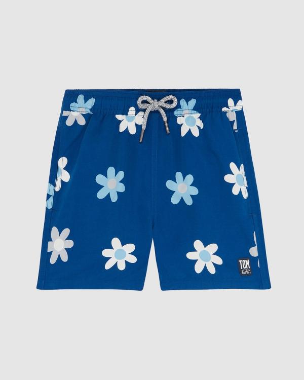 Tom & Teddy - Daisies Boardshorts - Swimwear (Blue) Daisies Boardshorts