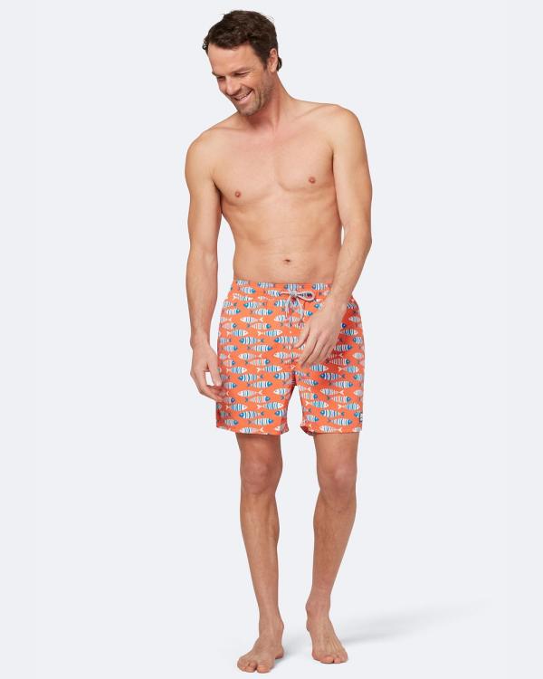 Tom & Teddy - Fish Boardshorts - Swimwear (Orange) Fish Boardshorts
