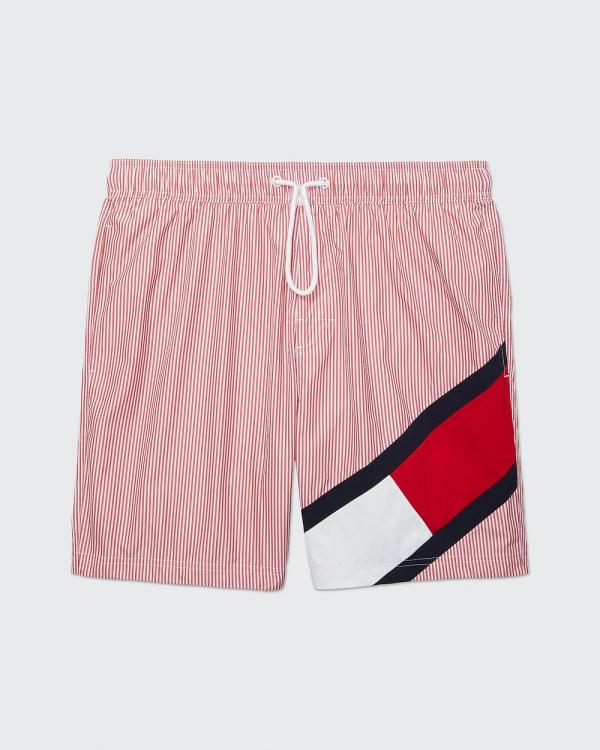 Tommy Hilfiger Adaptive - Adaptive Mens Flag Swim Trunk - Swimwear (Primary Red) Adaptive Mens Flag Swim Trunk