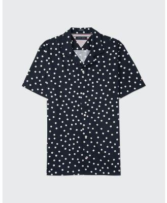 Tommy Hilfiger Adaptive - Adaptive Mens Regular Fit Chambray Dot Shirt - Shirts & Polos (Desert Sky/White) Adaptive Mens Regular Fit Chambray Dot Shirt