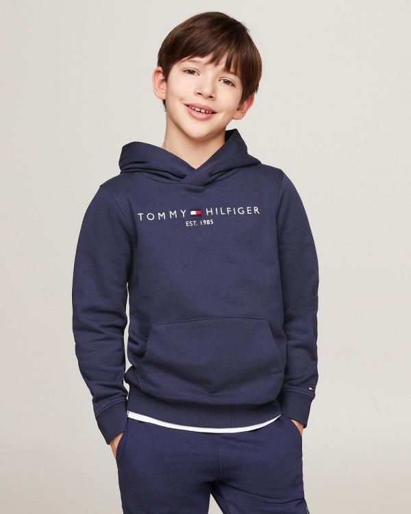 Tommy Hilfiger - Essential Hoodie   Kids - Hoodies (Twilight Navy) Essential Hoodie - Kids