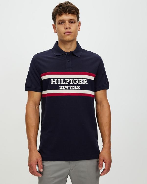 Tommy Hilfiger - Monotype Color Block Regular Polo - Shirts & Polos (Desert Sky) Monotype Color Block Regular Polo