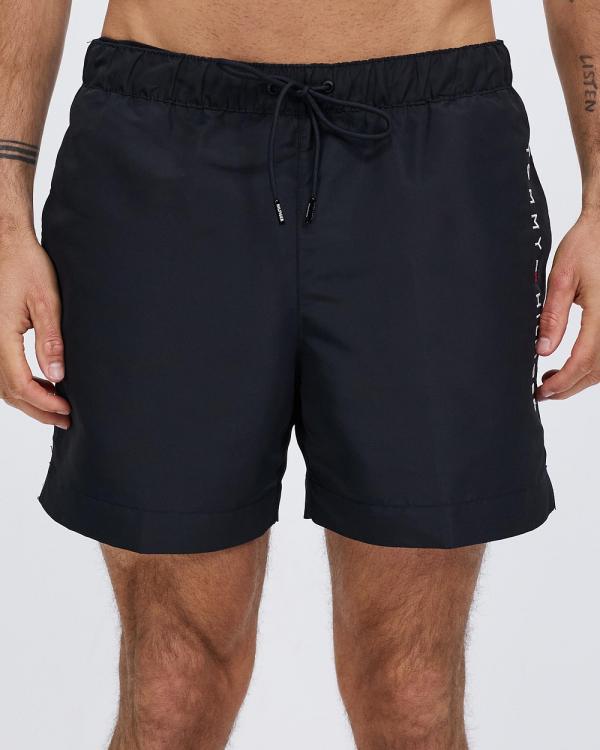 Tommy Hilfiger - Original Recycled Mid Length Swim Shorts - Swimwear (Black) Original Recycled Mid Length Swim Shorts