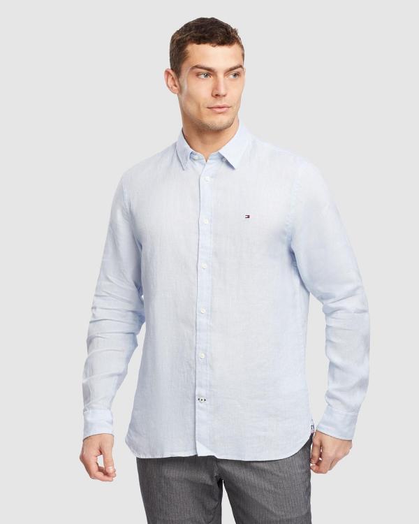 Tommy Hilfiger - Premium Linen Shirt - Casual shirts (Copenhagen Blue) Premium Linen Shirt