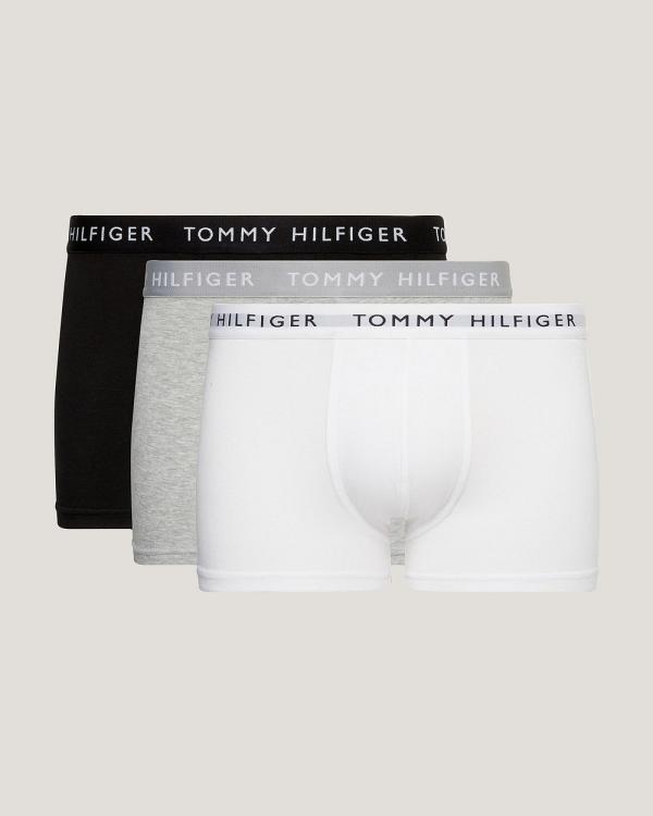 Tommy Hilfiger - Recycled 3 Pack Trunks - Underwear & Socks (Colour White, Heather Grey, White & Black) Recycled 3-Pack Trunks
