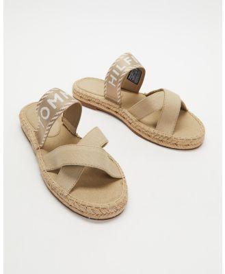 Tommy Hilfiger - Seasonal Webbing Sandals - Flats (Sandalwood) Seasonal Webbing Sandals