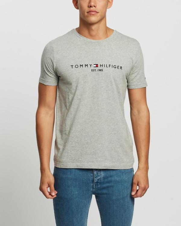 Tommy Hilfiger - Tommy Logo Tee - T-Shirts & Singlets (Grey) Tommy Logo Tee