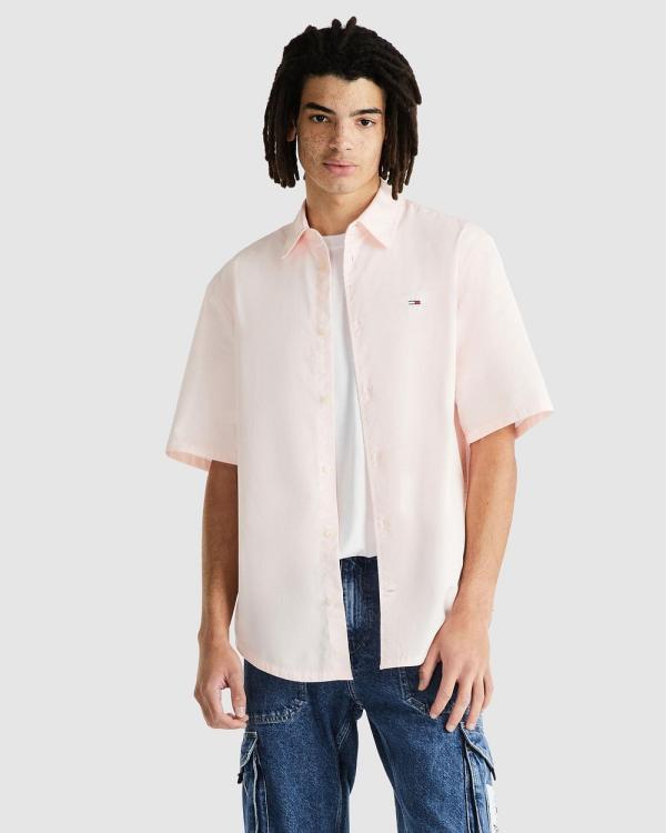 Tommy Jeans - Relaxed SS Shirt - Shirts & Polos (Faint Pink) Relaxed SS Shirt