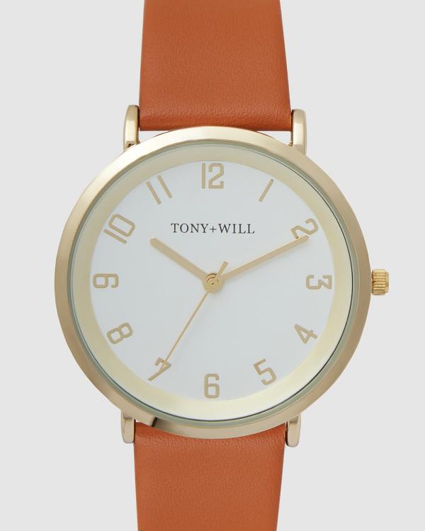 TONY+WILL - Astral - Watches (GOLD / WHITE / TAN) Astral