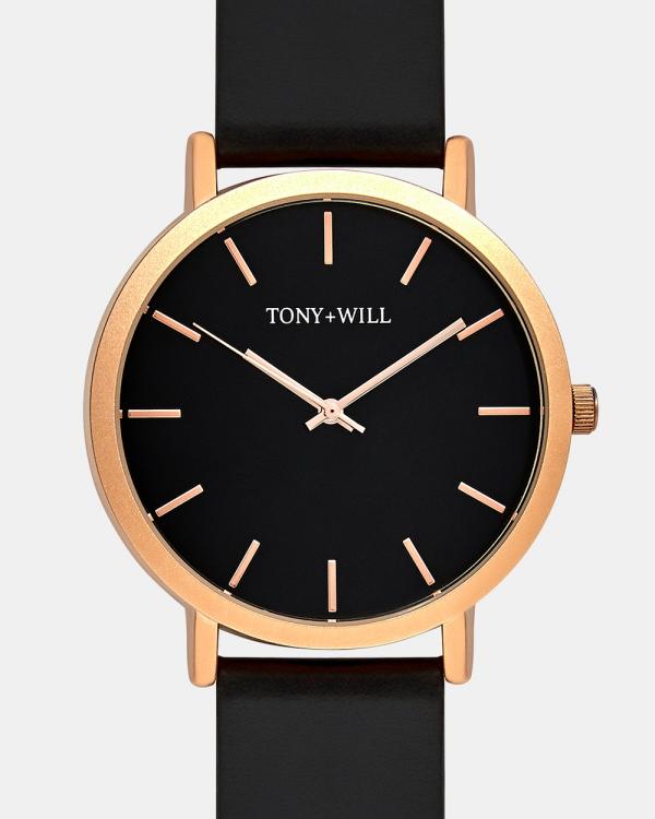 TONY+WILL - Classic - Watches (ROSE GOLD / BLACK / BLACK) Classic