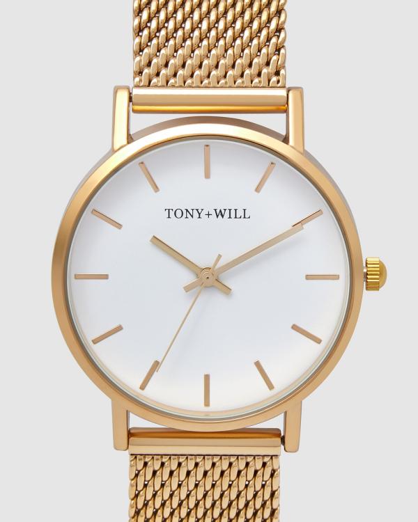TONY+WILL - Small Classic - Watches (GOLD / WHITE / GOLD) Small Classic