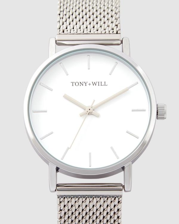 TONY+WILL - Small Classic - Watches (SILVER / WHITE / SILVER) Small Classic