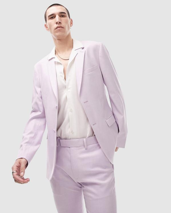 Topman - Super Skinny Suit Jacket - Suits & Blazers (Lilac) Super Skinny Suit Jacket