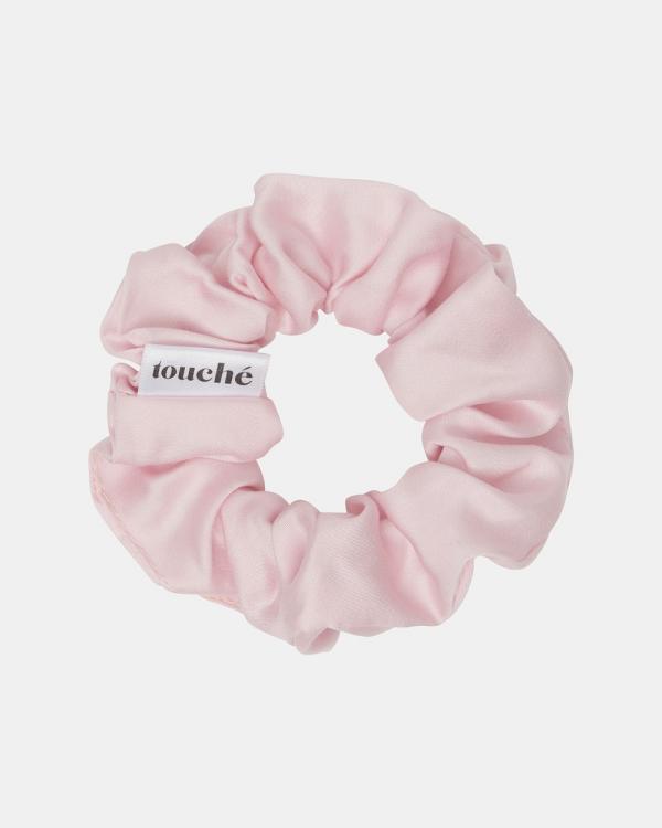 Touche - Vegan Silk   Regular Scrunchies   3 Pack - Hair (Pink) Vegan Silk - Regular Scrunchies - 3 Pack
