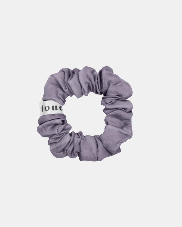 Touche - Vegan Silk   Small Scrunchies   3 Pack - Hair (Grey) Vegan Silk - Small Scrunchies - 3 Pack