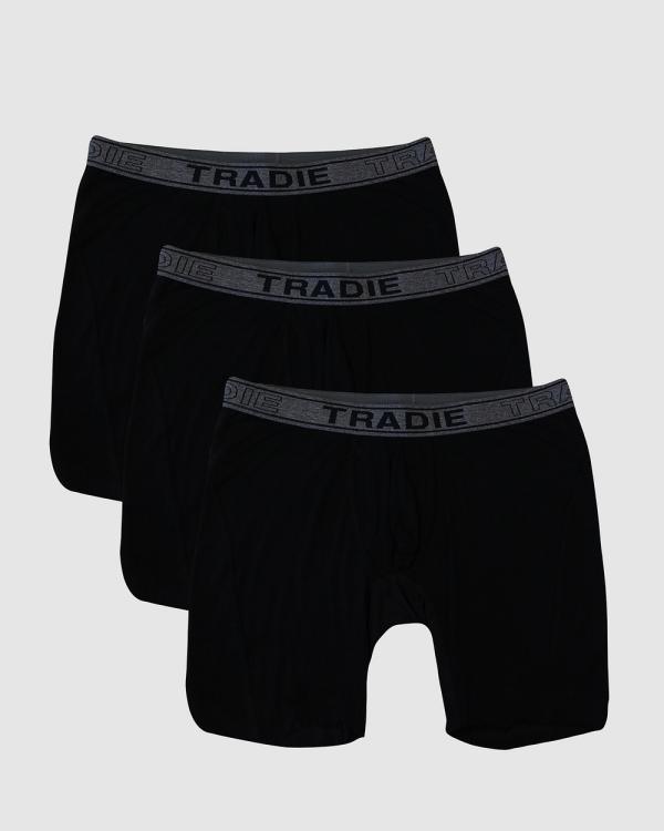 TRADIE - Tradie Mens 3pk Bamboo Trunks Long Length - Underwear & Socks (RPL - MJ4584SK - COL02) Tradie Mens 3pk Bamboo Trunks Long-Length