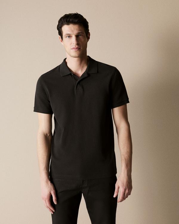 Trenery - Classic Pique Polo in Black - T-Shirts & Singlets (Black) Classic Pique Polo in Black