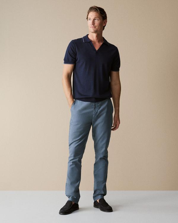 Trenery - Garment Dyed Slim Pant in Dark Blue - Pants (Navy) Garment Dyed Slim Pant in Dark Blue