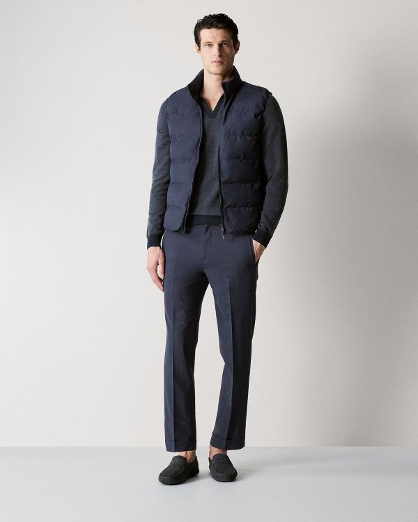 Trenery - Stretch Wool Relaxed Pant in Navy - Pants (Navy) Stretch Wool Relaxed Pant in Navy