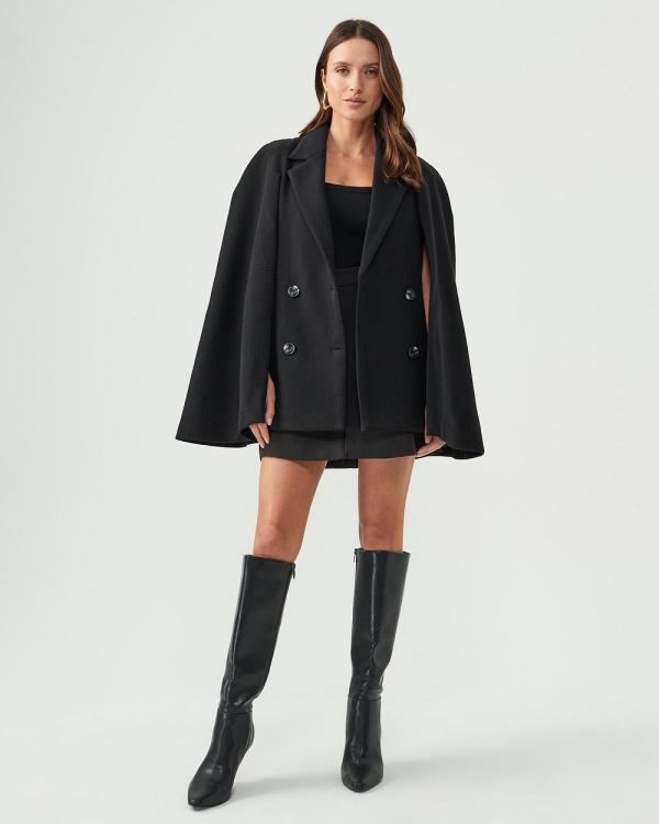 Tussah - Evie Blazer Cape - Blazers (Black) Evie Blazer Cape