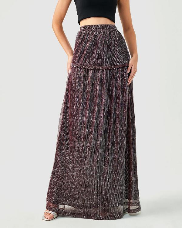 Tussah - Ondrea Maxi Skirt - Skirts (Metallic Pink) Ondrea Maxi Skirt