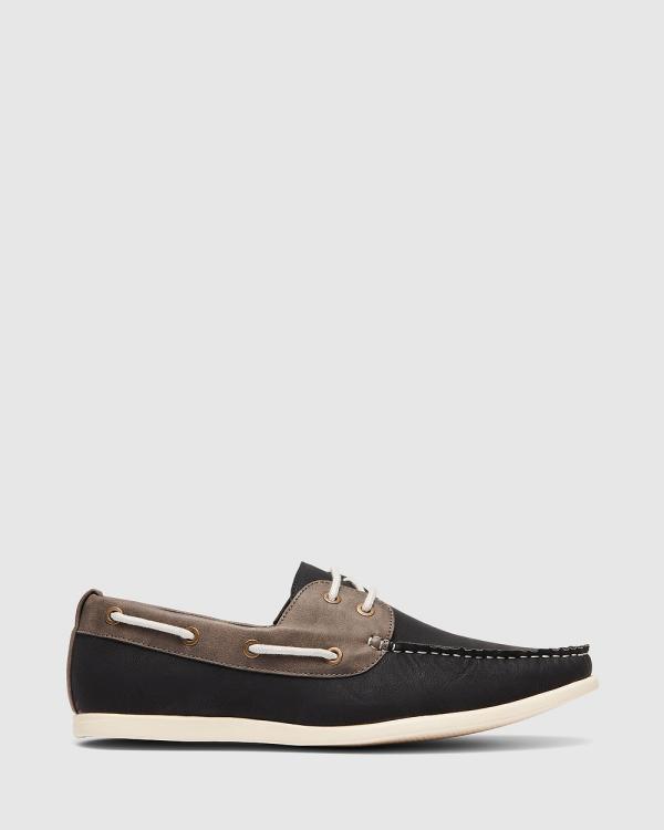 Uncut - Abel Boat Shoes - Casual Shoes (Black) Abel Boat Shoes