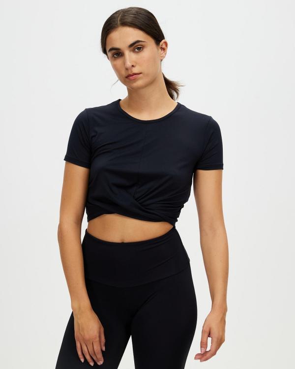 Under Armour - Motion Crossover Crop SS Top - Cropped tops (Black & White) Motion Crossover Crop SS Top