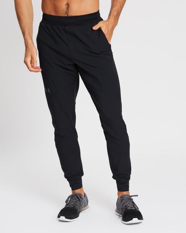 Under Armour - UA UNSTOPPABLE JOGGERS - Track Pants (Black & Pitch Grey) UA UNSTOPPABLE JOGGERS