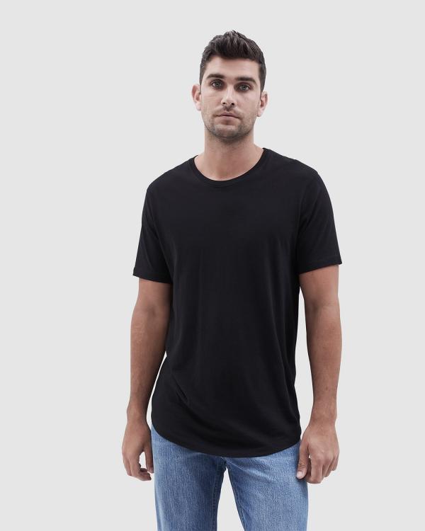 UNISON - Longline T Shirt - Casual shirts (Black) Longline T Shirt