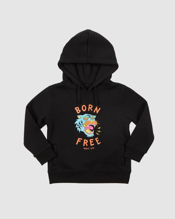 UNIT - UNIT Born Free Kids Pullover Hoodie - Hoodies (BLACK) UNIT Born Free Kids Pullover Hoodie