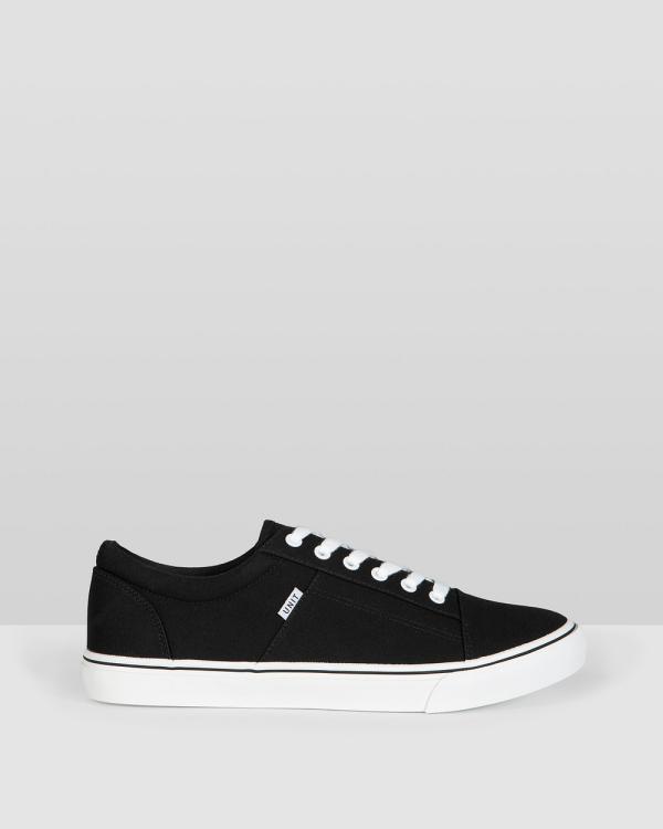 UNIT - UNIT Estate Canvas Shoe - Lifestyle Sneakers (BLACK WHITE) UNIT Estate Canvas Shoe