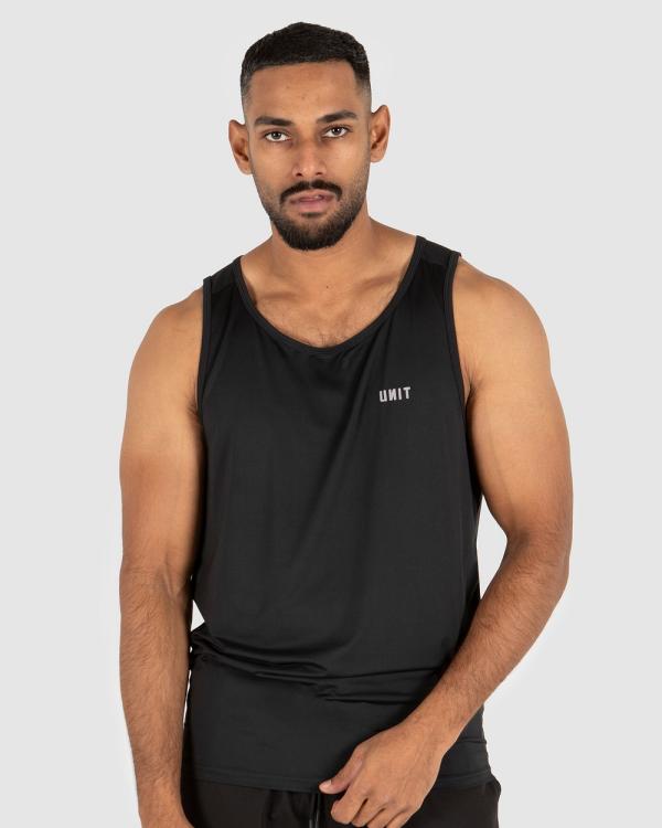 UNIT - UNIT Mens Pro Flex Sports Tank - T-Shirts & Singlets (BLACK) UNIT Mens Pro Flex Sports Tank