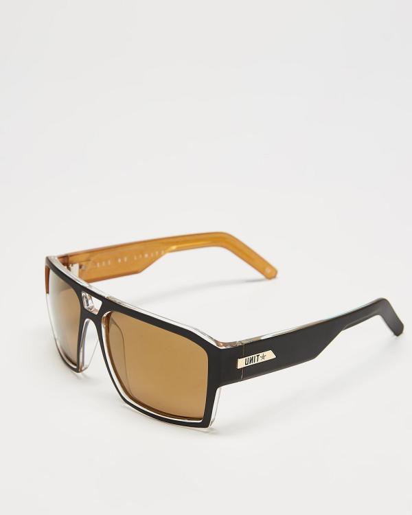 UNIT - Vault Polarised Sunglasses - Square (Matte Black & Gold) Vault Polarised Sunglasses