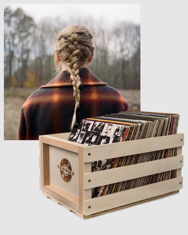 Universal Music - Crosley Record Storage Crate & Taylor Swift   Evermore   Double Vinyl Album Bundle - Home (N/A) Crosley Record Storage Crate & Taylor Swift - Evermore - Double Vinyl Album Bundle
