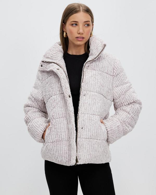 Unreal Fur - Close Knit Puffer Jacket - Coats & Jackets (Drizzle Grey) Close Knit Puffer Jacket