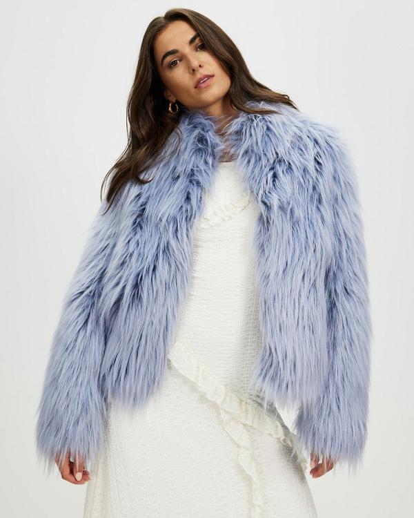 Unreal Fur - Fur Delish Jacket - Coats & Jackets (Pastel Blue) Fur Delish Jacket