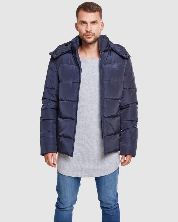 Urban Classics - Hooded Puffer Jacket - Coats & Jackets (Navy) Hooded Puffer Jacket