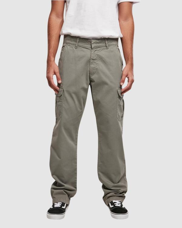 Urban Classics - Straight Leg Cargo Pants - Cargo Pants (Grey) Straight Leg Cargo Pants