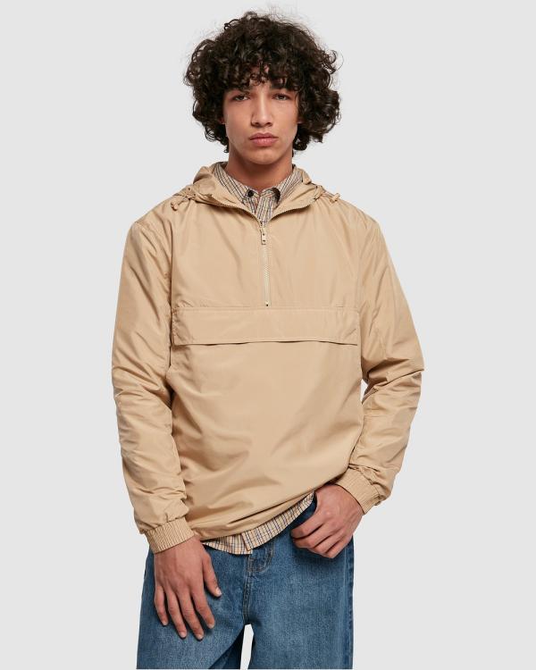 Urban Classics - UC Basic Pull Over Jacket - Hoodies (Union Beige) UC Basic Pull Over Jacket