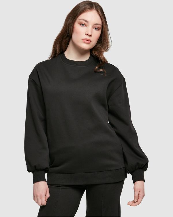 Urban Classics - UC Ladies Organic Oversized Crew - Crew Necks (Black) UC Ladies Organic Oversized Crew