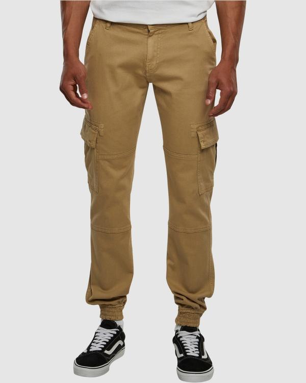 Urban Classics - UC Washed Cargo Twill Jogging Pants - Cargo Pants (Sand) UC Washed Cargo Twill Jogging Pants