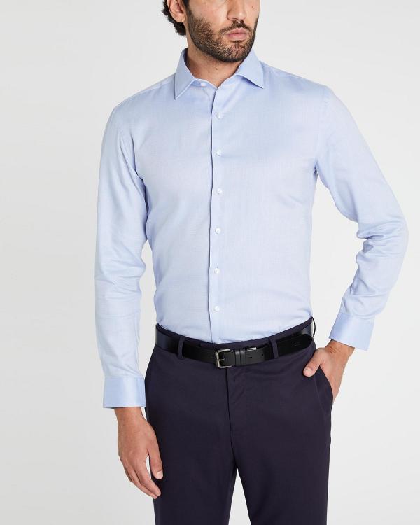 Van Heusen - Slim Fit Herringbone Shirt - Shirts & Polos (CLASSIC BLUE) Slim Fit Herringbone Shirt